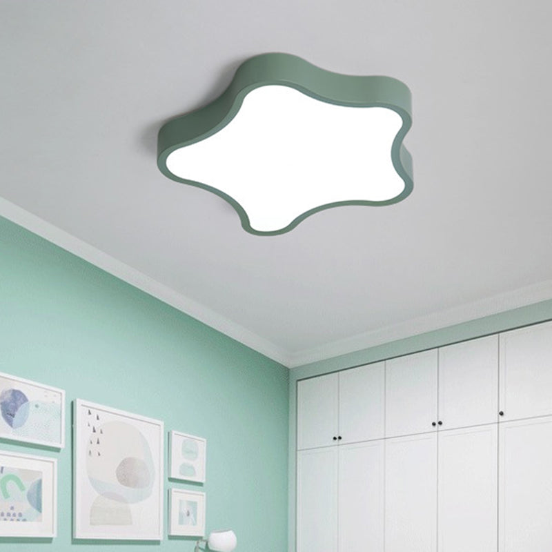 Star Shape Flushmount Light Minimalism Acrylic LED Bedroom Flush Mount Ceiling Lighting Fixture