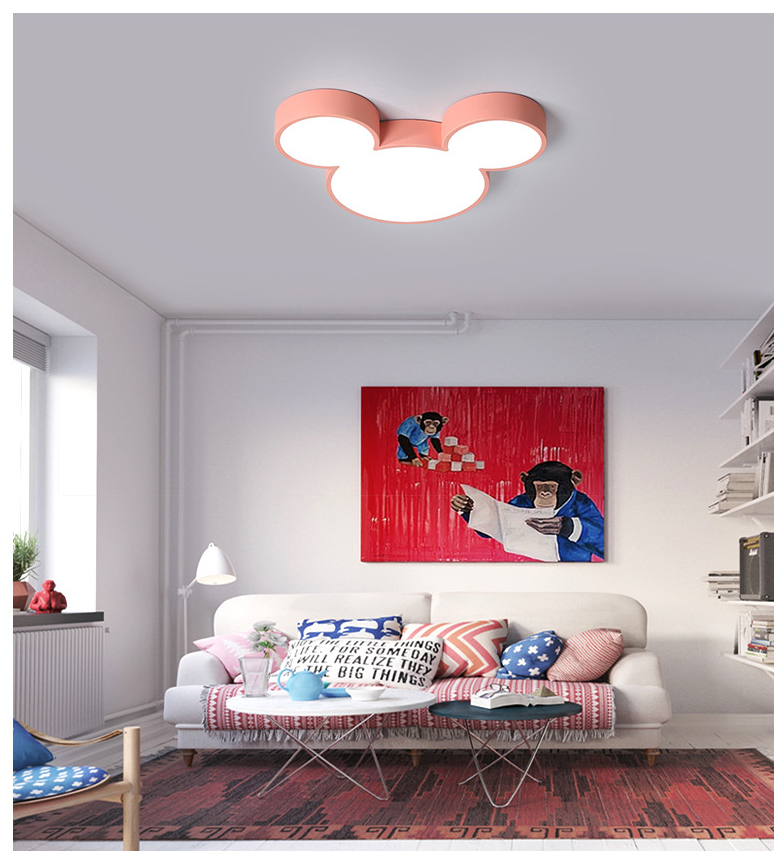 Cartoon Close To Ceiling Lighting Fixture Modern Acrylic LED Flush Mounted Ceiling Light