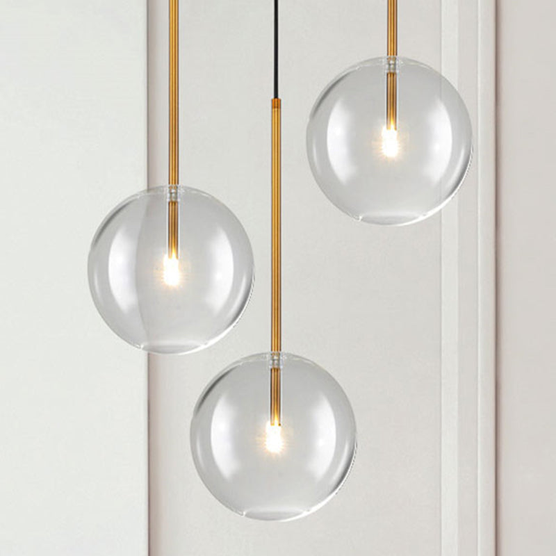 Luminaire suspendu en verre globe
