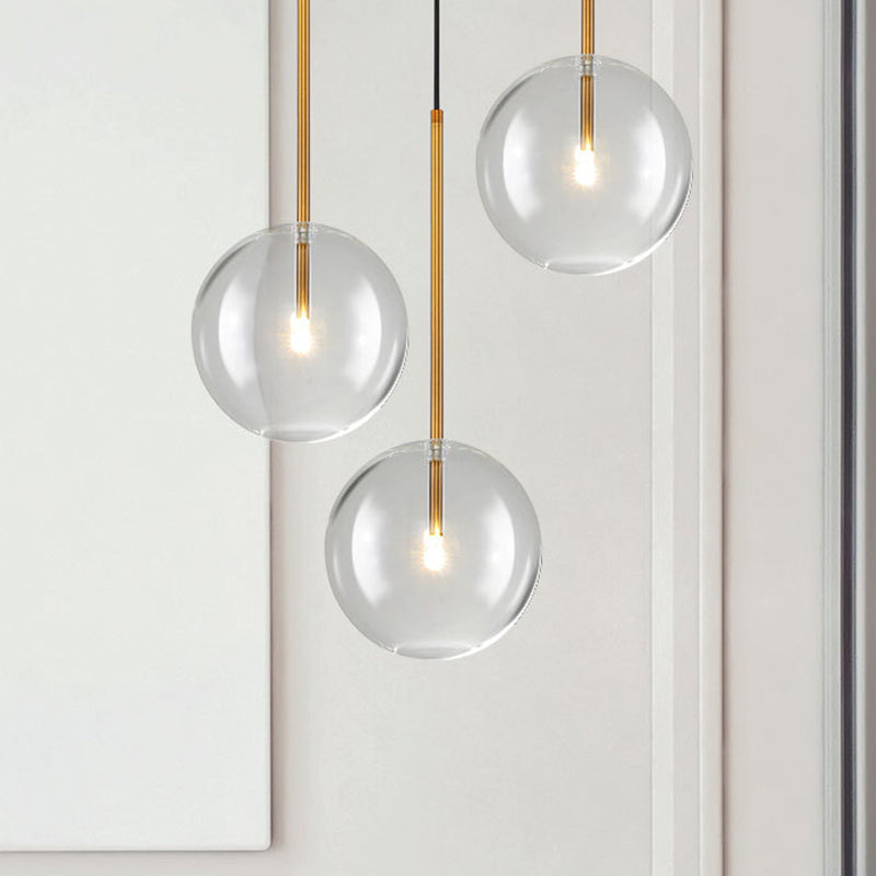 Luminaire suspendu en verre globe