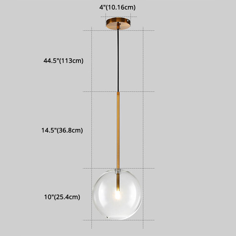 Luminaire suspendu en verre globe