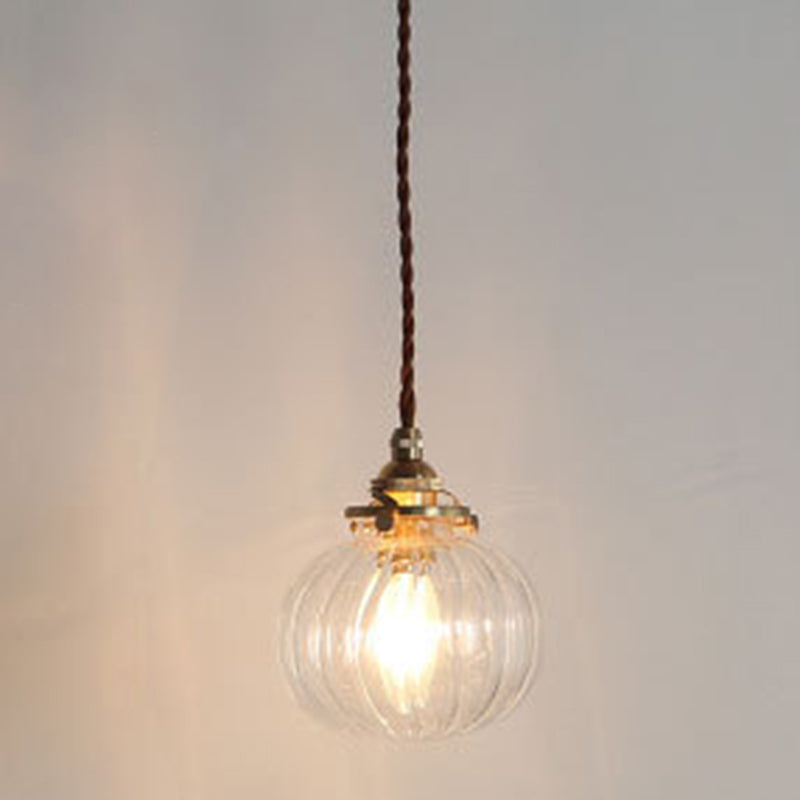 Salle ronde pendentif luminaire en verre de style contemporain de style suspendu en or