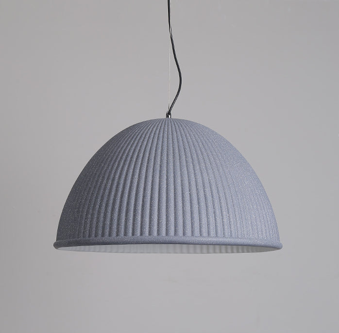 Ribbed Hanging Pendant Light Minimalist Style Resin Pendant Lighting Fixture for Dinning Room
