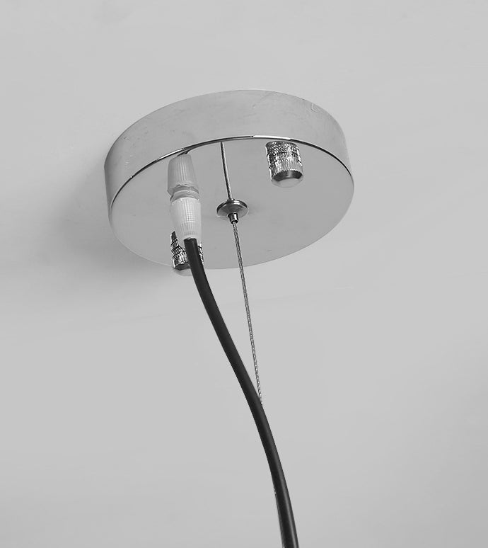 Ribbed Hanging Pendant Light Minimalist Style Resin Pendant Lighting Fixture for Dinning Room