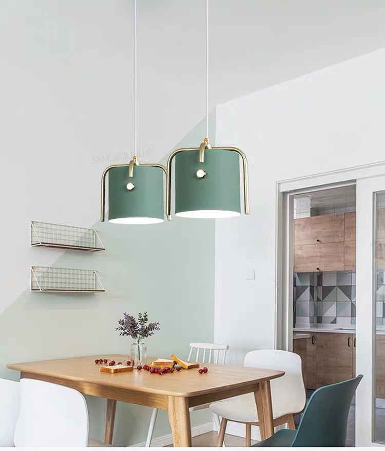 Cylindre Métal Éclairage Down Pendant Simplicité Pendre Éclairage pour restaurant