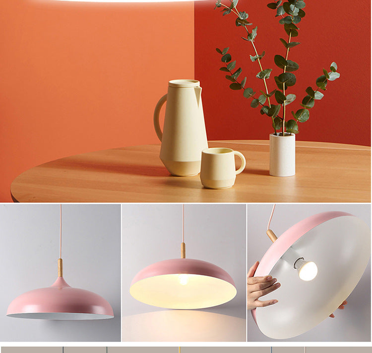 Circle Pendant Lighting Fixture Minimalist Metal Down Lighting Pendant for Bedroom