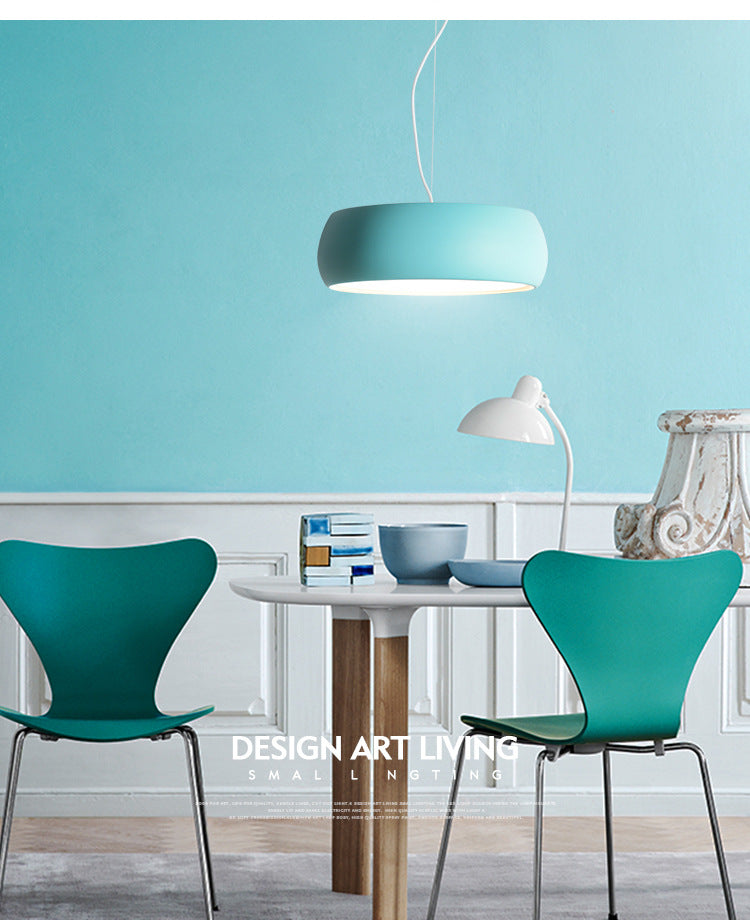 Metal Drum Hanging Ceiling Light Contemporary Ceiling Pendant Lamp for Dinning Room