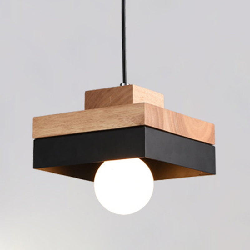 Lampada sospesa in legno Lampada a sospensione contemporanea Luce per sala da pranzo