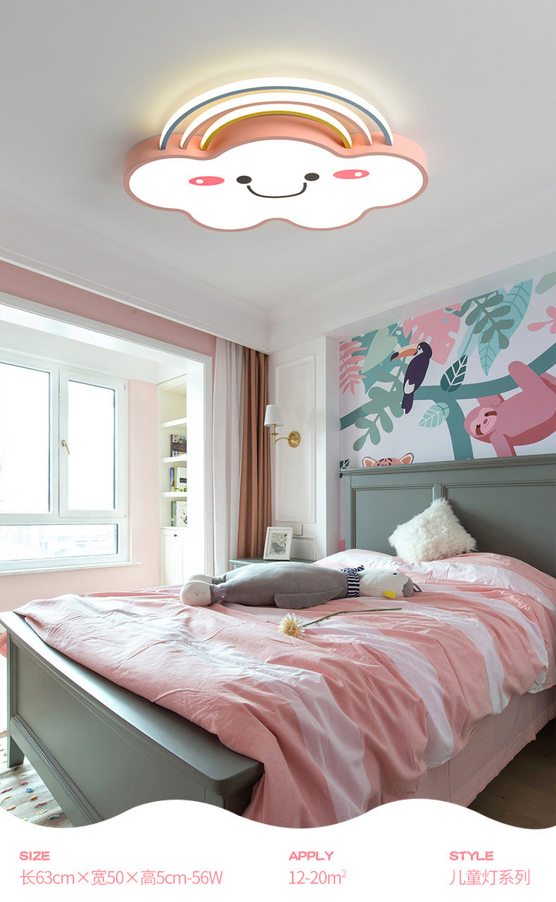Rose Rainbow et Cloud Flushmount Light LED Contemporaine Acrylique Flushmount Ceiling Lamp