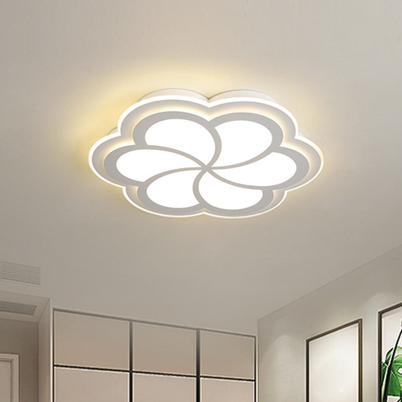 Einfachheit LED-Unterputzleuchte Weiß Petal in der Nähe von Deckenbeleuchtung mit Acrylatschatten