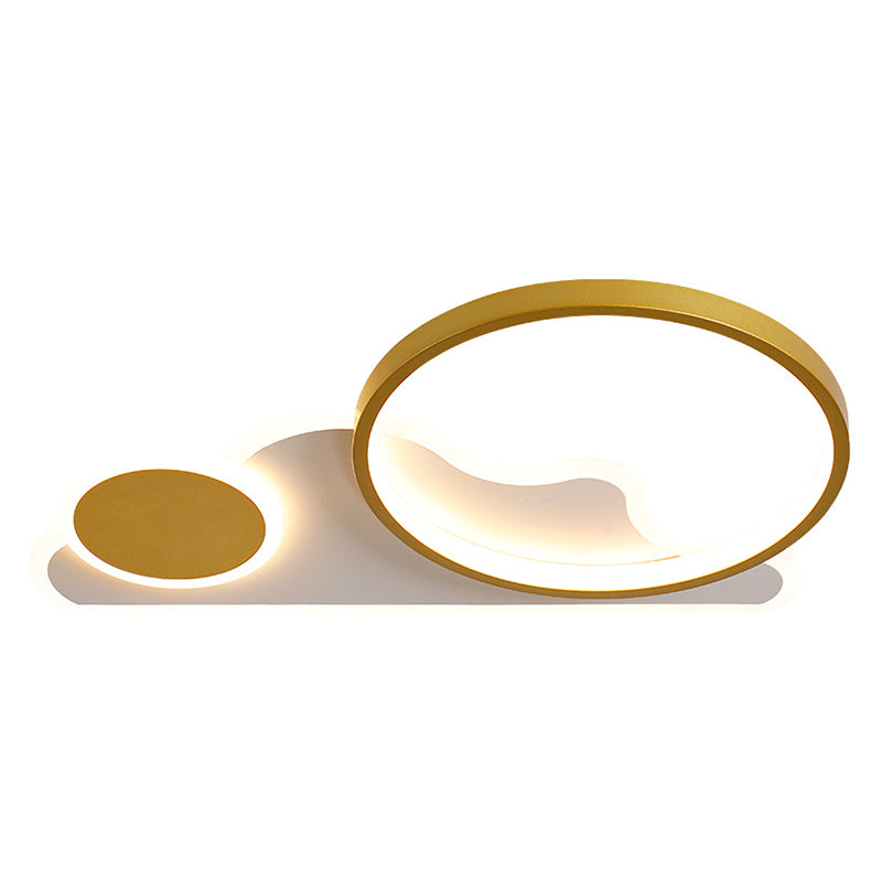 Cloud and Circle Bedroom Flush Ceiling Light Fixture Acrylic LED Simplicity Ceiling Mounted Fixture