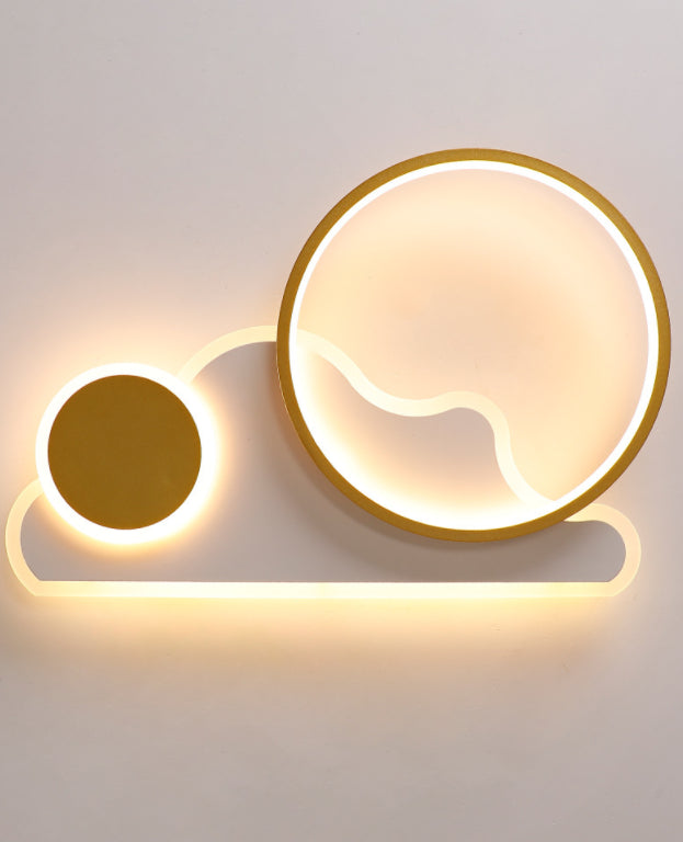 Cloud and Circle Bedroom Flush Ceiling Light Fixture Acrylic LED Simplicity Ceiling Mounted Fixture