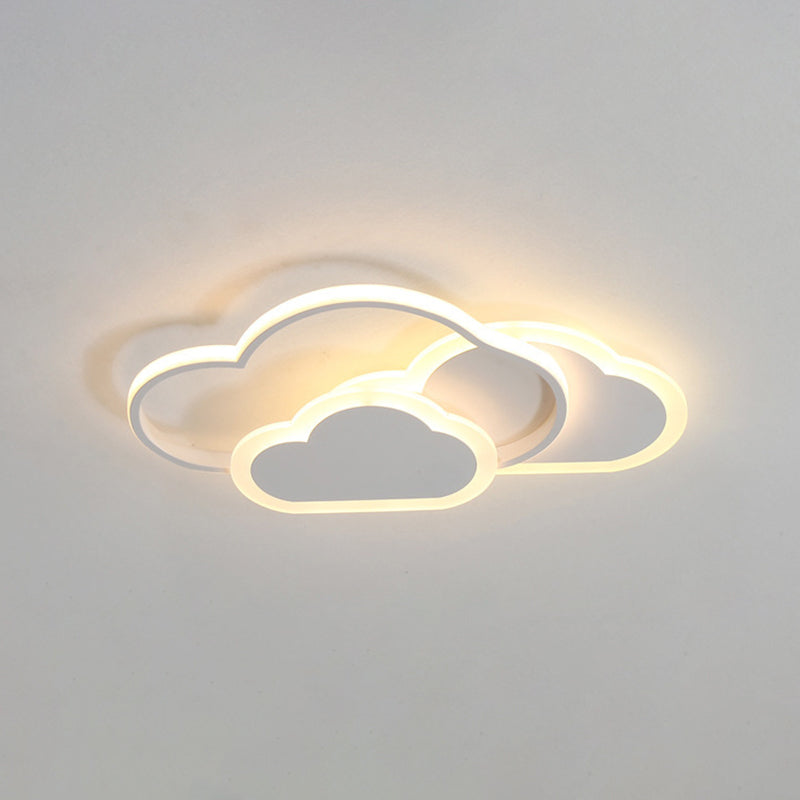 Clouds Acrylic Ceiling Mount Light Fixture Minimalism LED Close To Ceiling Lamp
