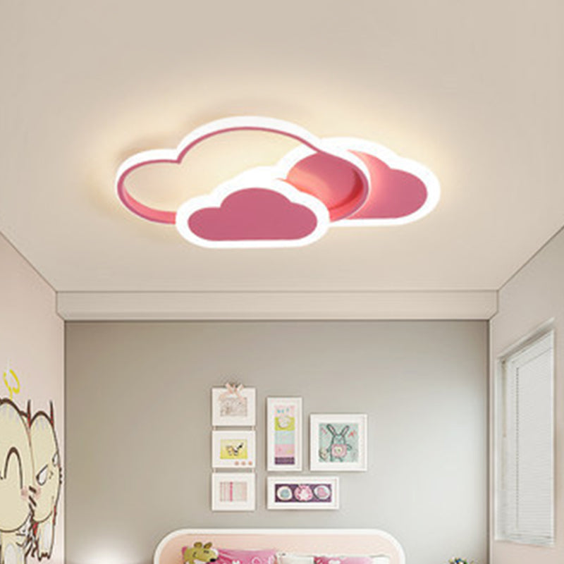 Clouds Acrylic Ceiling Mount Light Fixture Minimalism LED Close To Ceiling Lamp
