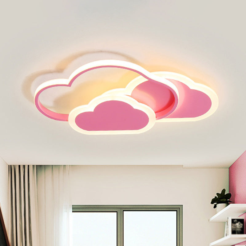 Clouds Acrylic Ceiling Mount Light Fixture Minimalism LED Close To Ceiling Lamp