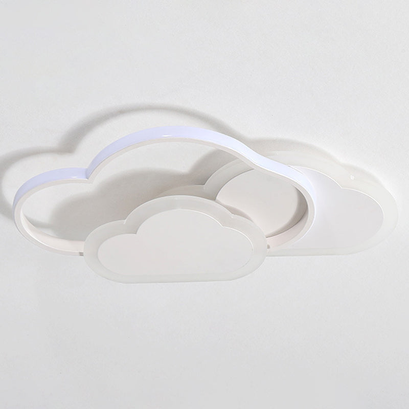 Clouds Acrylic Ceiling Mount Light Fixture Minimalism LED Close To Ceiling Lamp