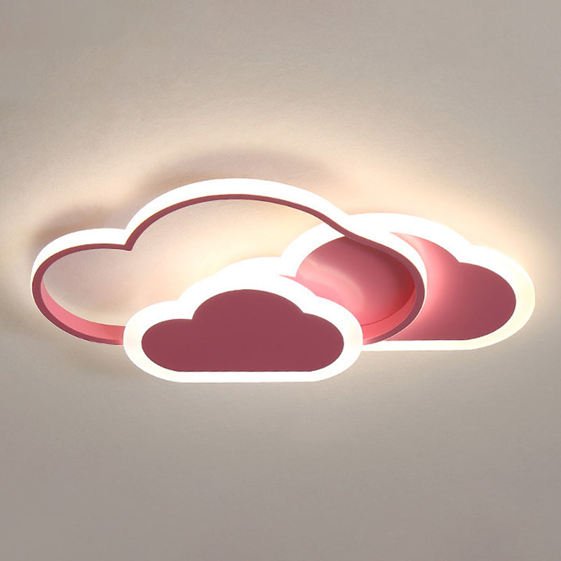 Clouds Acrylic Ceiling Mount Light Fixture Minimalism LED Close To Ceiling Lamp