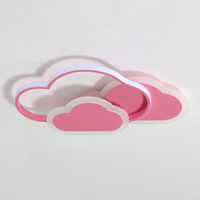 Clouds Acrylic Ceiling Mount Light Fixture Minimalism LED Close To Ceiling Lamp