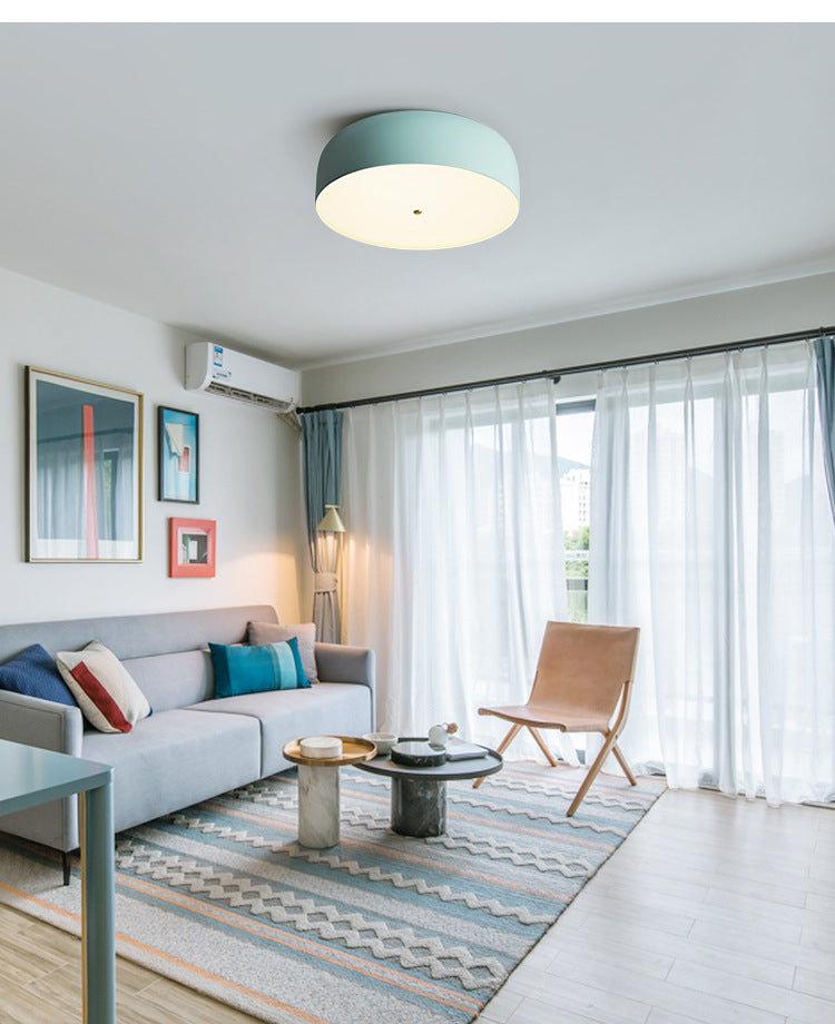 Circle Flush Mount Ceiling Light Fixture Nordic Style Metal Flush-Mount Light Fixture