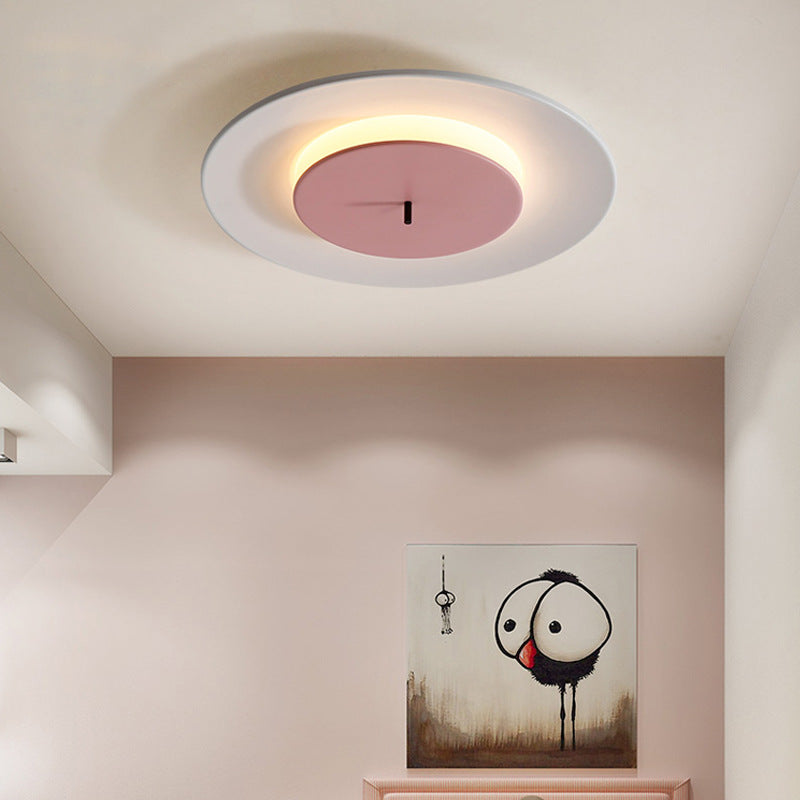 Acrylic Circle Flush Mounted Ceiling Light Nordic LED Close To Ceiling Lighting Fixture