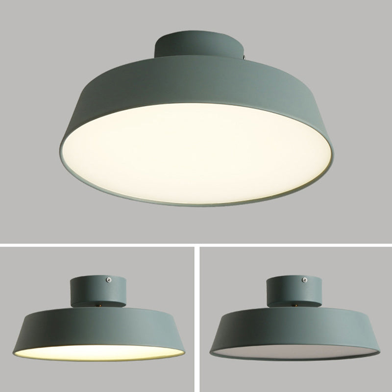 Acrylic Circle Ceiling Mount Light Fixture Nordic Style LED Close To Ceiling Lamp