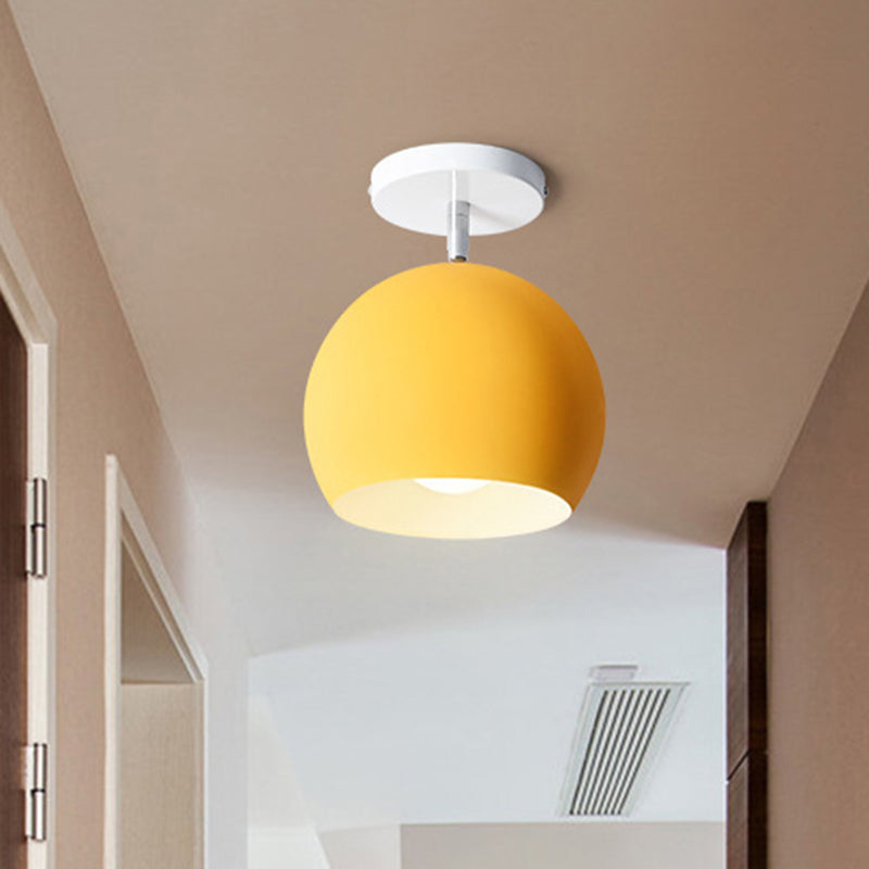 Allée ronde près du plafond, éclairage en métal de style nordique, plafonnier encastré