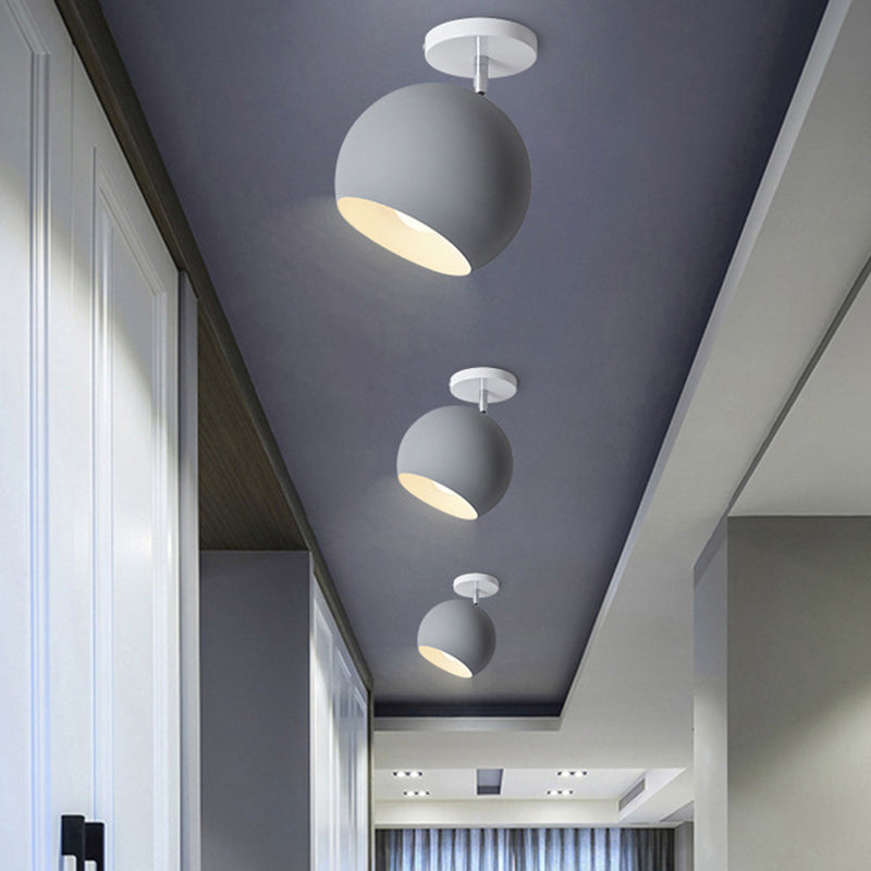 Allée ronde près du plafond, éclairage en métal de style nordique, plafonnier encastré
