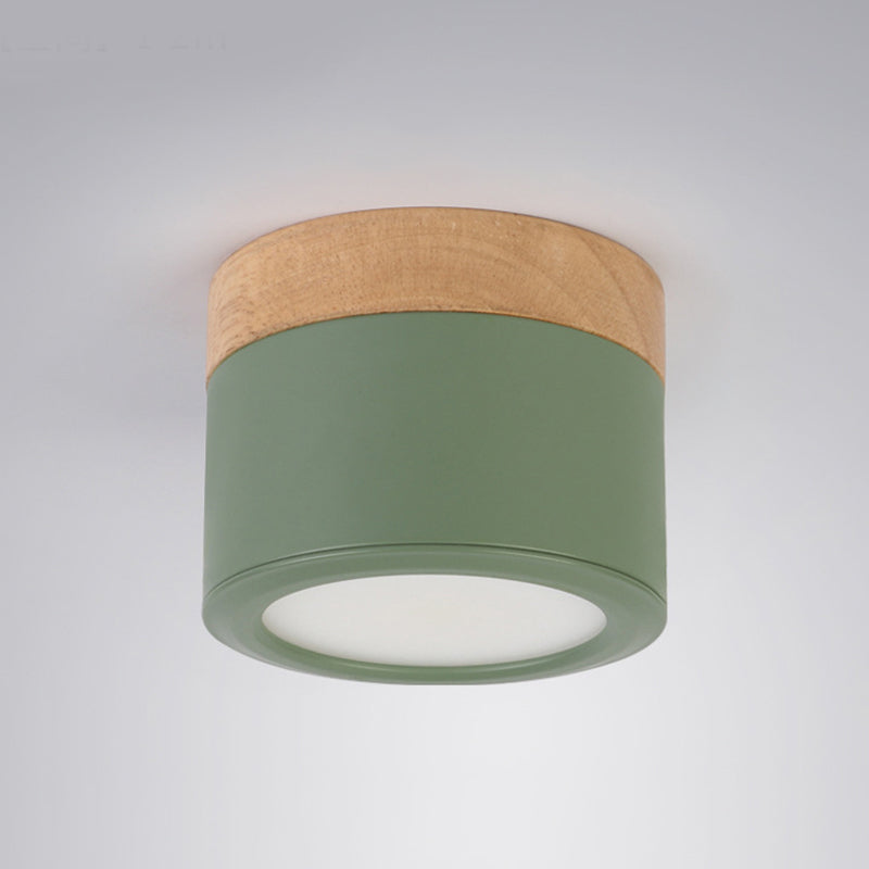 Cylinder Flush Mount Ceiling Fixture Nordic Style LED Metal Flush Ceiling Light Fixture
