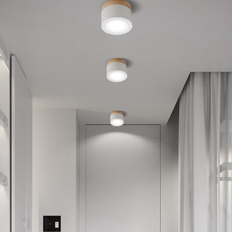 Cylinder Flush Mount Ceiling Fixture Nordic Style LED Metal Flush Ceiling Light Fixture