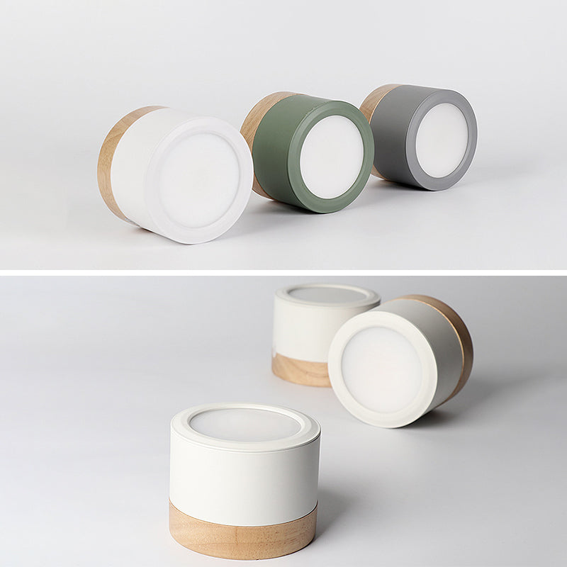 Cylinder Flush Mount Ceiling Fixture Nordic Style LED Metal Flush Ceiling Light Fixture