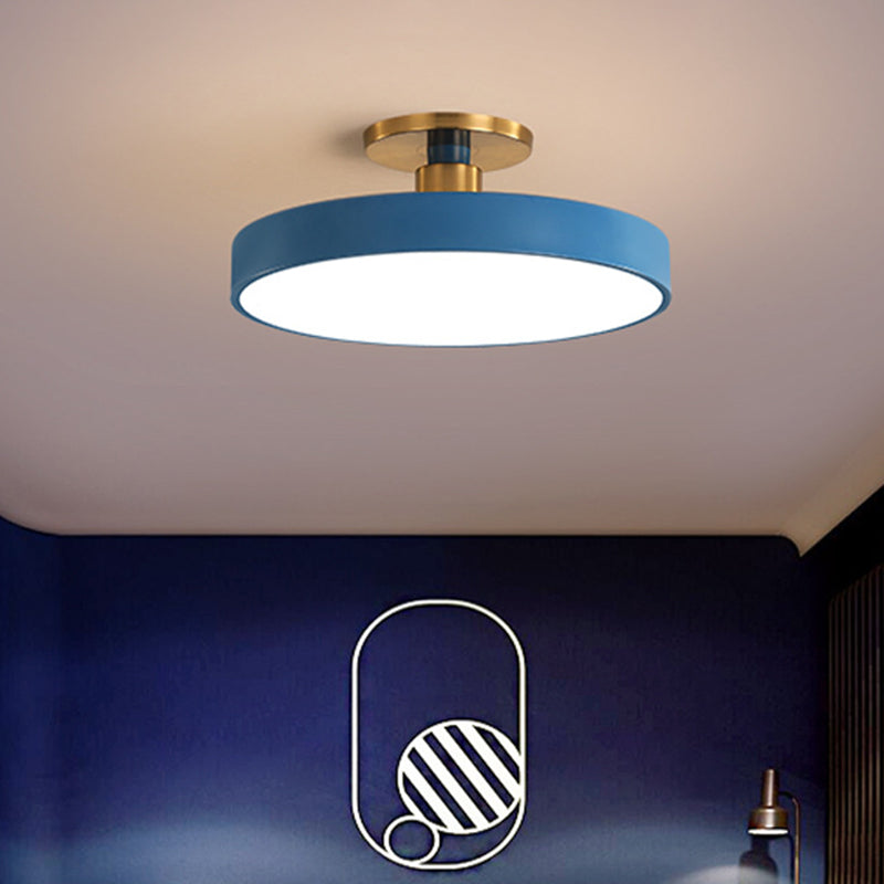 Circular Ring Acrylic Semi Flush Mount Lighting Modern LED Semi Flush Ceiling Light Fixture