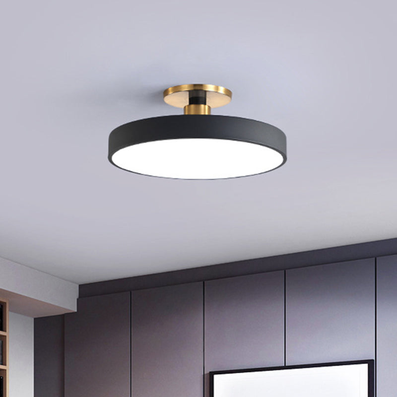 Circular Ring Acrylic Semi Flush Mount Lighting Modern LED Semi Flush Ceiling Light Fixture