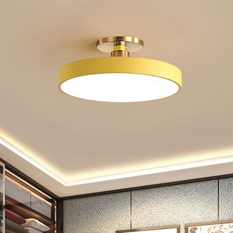 Circular Ring Acrylic Semi Flush Mount Lighting Modern LED Semi Flush Ceiling Light Fixture