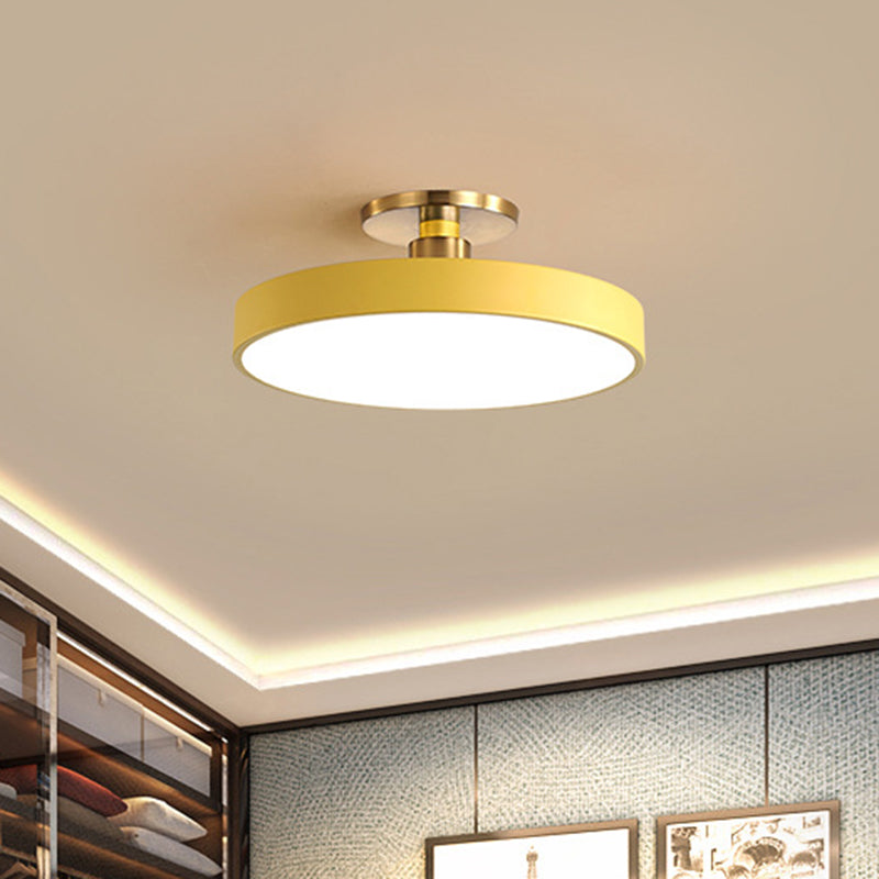 Circular Ring Acrylic Semi Flush Mount Lighting Modern LED Semi Flush Ceiling Light Fixture