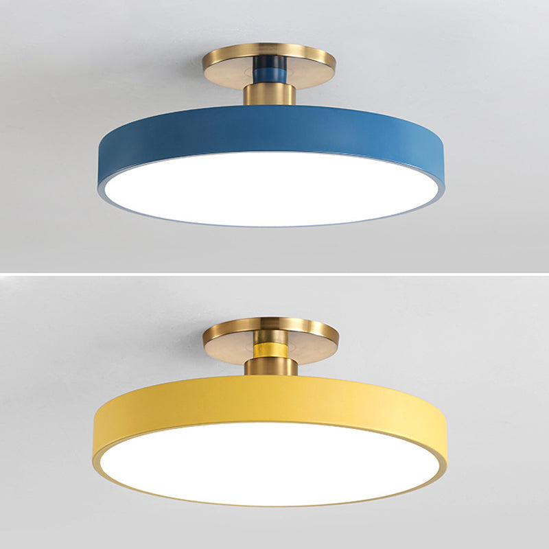 Circular Ring Acrylic Semi Flush Mount Lighting Modern LED Semi Flush Ceiling Light Fixture