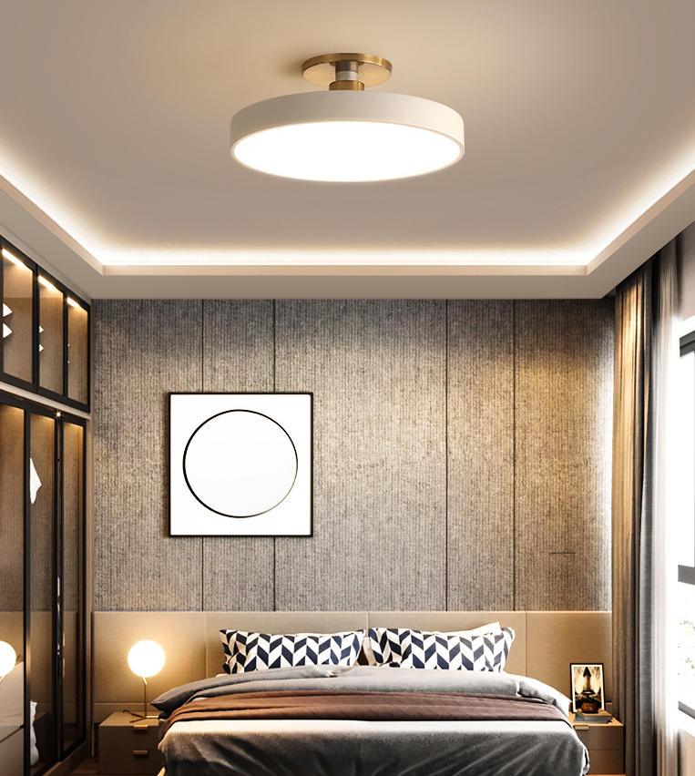 Circular Ring Acrylic Semi Flush Mount Lighting Modern LED Semi Flush Ceiling Light Fixture