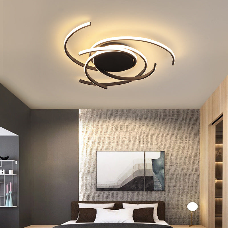 Moderne stijl spiraalvormige inbouw plafondlamp Metaal LED slaapkamer plafondlamp