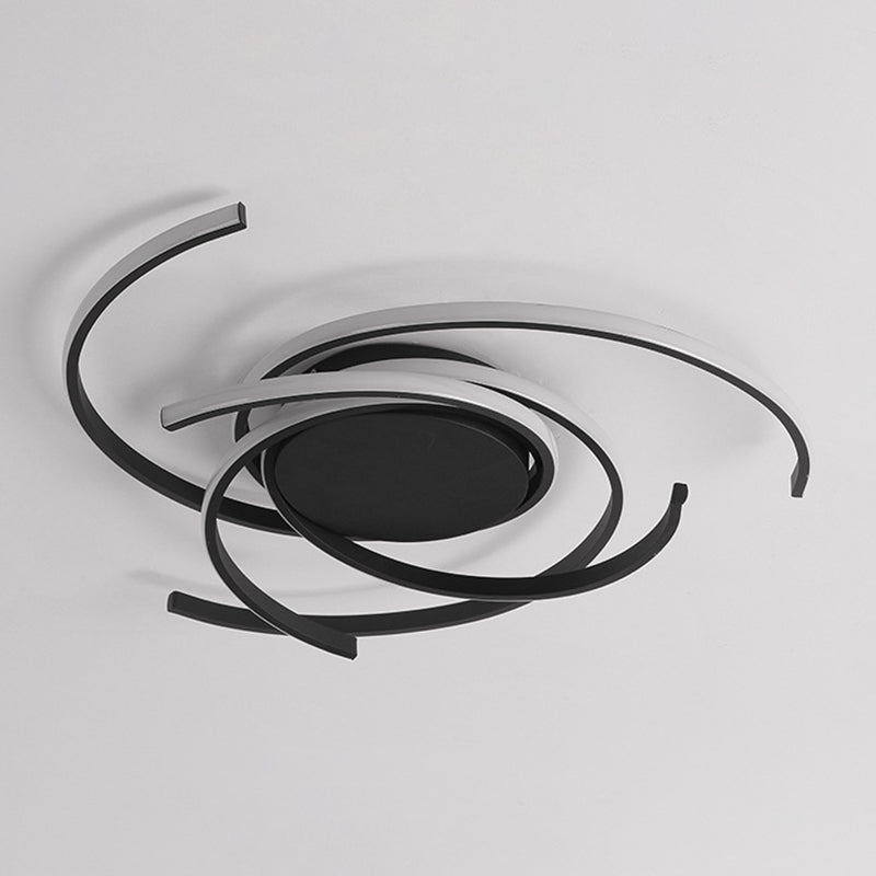 Moderne stijl spiraalvormige inbouw plafondlamp Metaal LED slaapkamer plafondlamp
