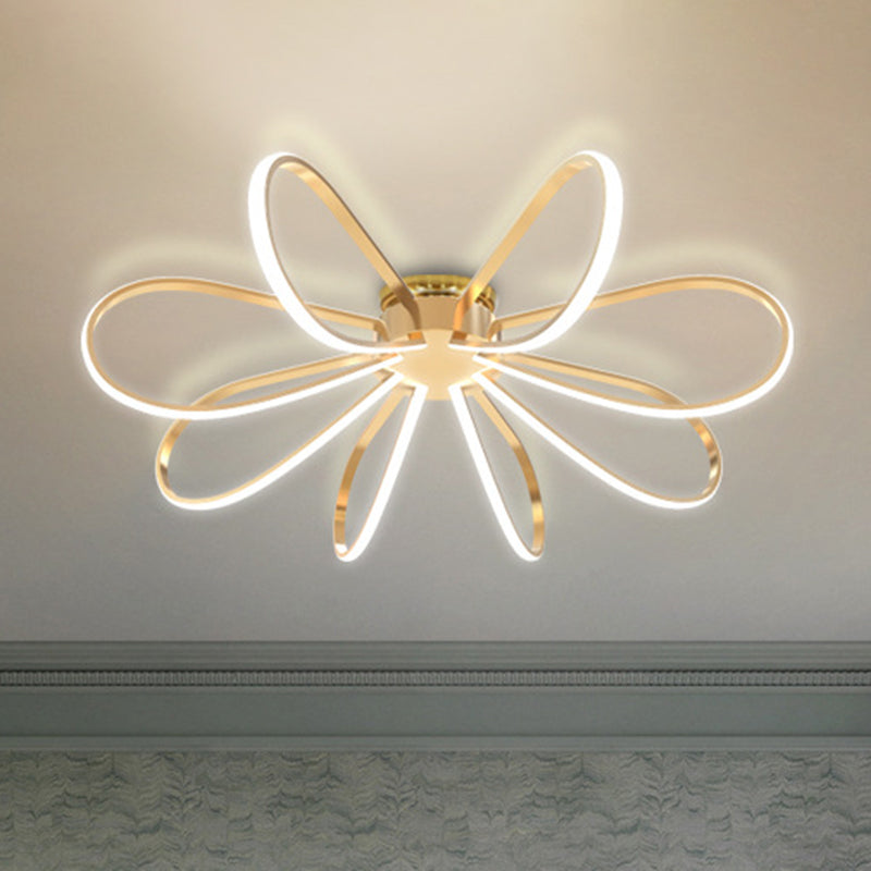 Petal Acrylic Flush Mount Ceiling Light Modern LED Gold Flush Ceiling Light Fixture