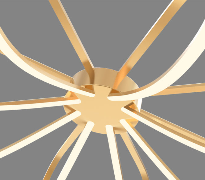 Petal Acrylic Flush Mount Ceiling Light Modern LED Gold Flush Ceiling Light Fixture