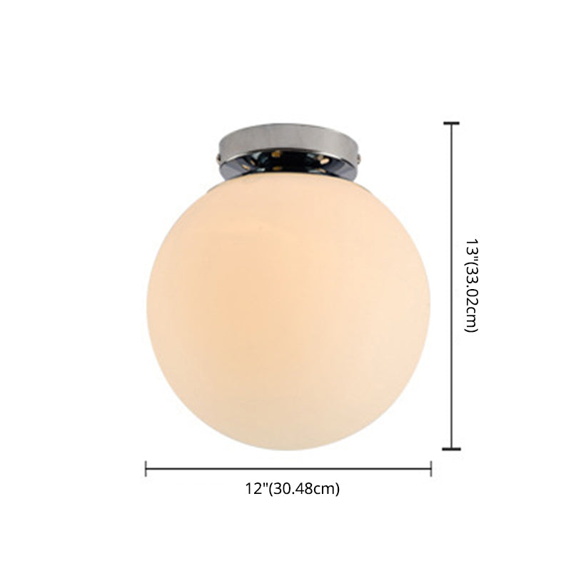 Lámpara de techo esférica de montaje empotrado para pasillo, accesorio de iluminación moderno de vidrio para montaje empotrado en blanco