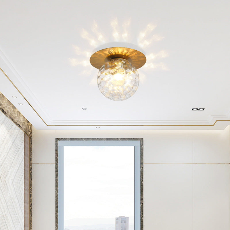 Globe Ceiling Mounted Fixture Minimalist Style Glass Ceiling Mount Light Fixture