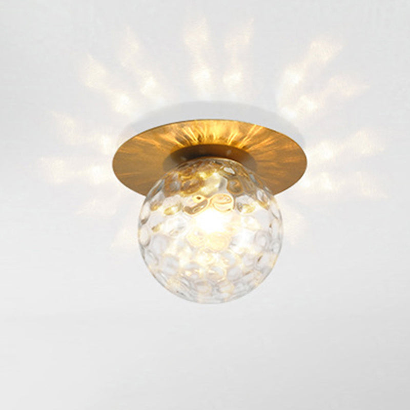 Globe Ceiling Mounted Fixture Minimalist Style Glass Ceiling Mount Light Fixture