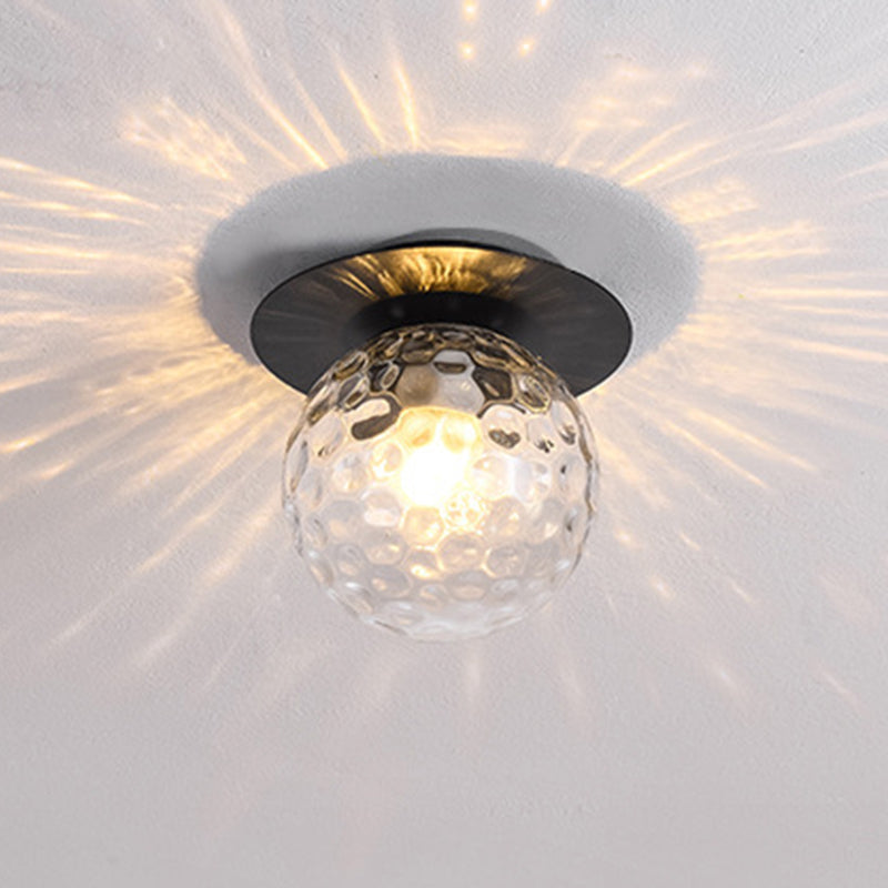 Globe Ceiling Mounted Fixture Minimalist Style Glass Ceiling Mount Light Fixture