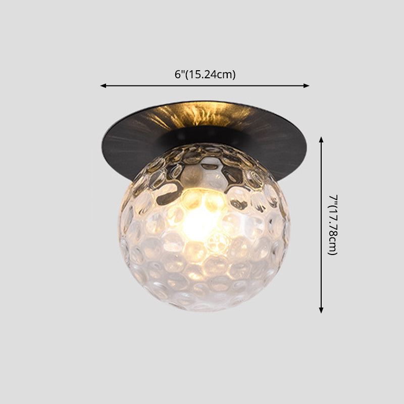Globe Ceiling Mounted Fixture Minimalist Style Glass Ceiling Mount Light Fixture