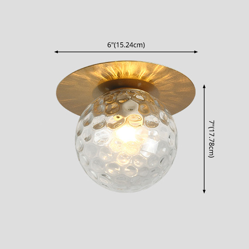 Globe Ceiling Mounted Fixture Minimalist Style Glass Ceiling Mount Light Fixture