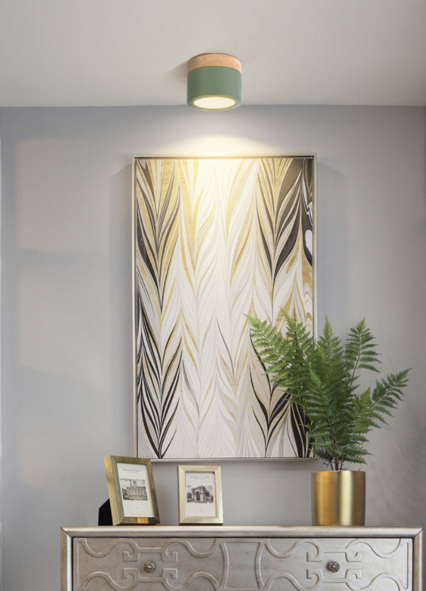 Cylinder Flush Mount Ceiling Fixture Nordic Style LED Metal Flush Ceiling Light Fixture