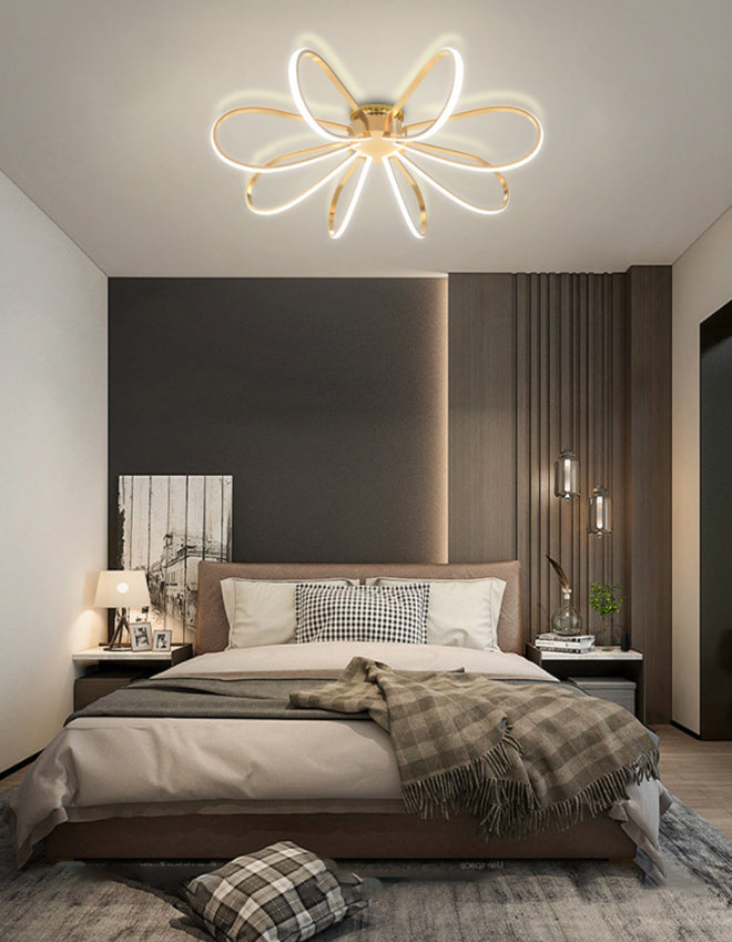 Petal Acrylic Flush Mount Ceiling Light Modern LED Gold Flush Ceiling Light Fixture