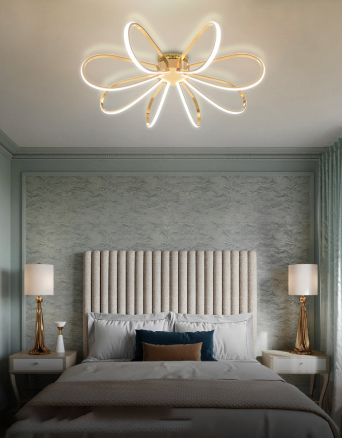 Petal Acrylic Flush Mount Ceiling Light Modern LED Gold Flush Ceiling Light Fixture