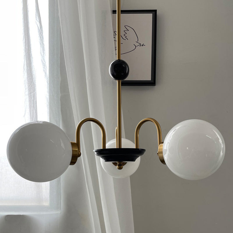 Modern Minimalist Design lampadario lampadario lampadario sferico a soffitto in vetro bianco